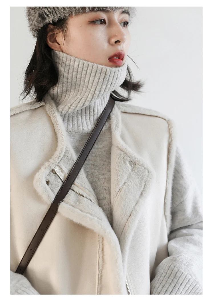 Women's Relaxed Mock Neck Knit Sweater