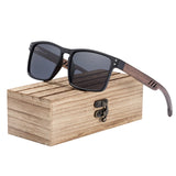BARCUR Original Design Natural Wood Sunglasses Polarized Business Sun Glasses for Men Eyewear Square Luxury Brand Eyewear