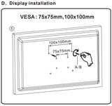NB NORTH BAYOU F80 A5 Desktop Gas Spring 17-30" LCD LED Monitor Holder Mount Arm Full Motion Display Stand Loading 2-9 Kgs