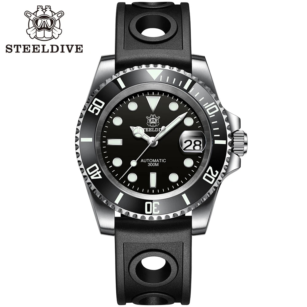 SD1953 Hot Selling Ceramic Bezel 41mm Steeldive 30ATM Water Resistant NH35 Automatic Mens Dive Watch