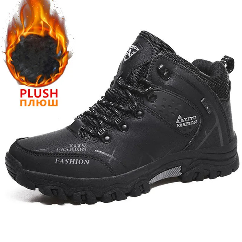 Waterproof Winter Leather Hiking Boots