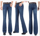 Men's Mid-Rise Flare Jeans | Slim Fit Denim Trousers
