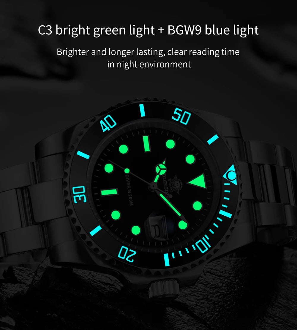 ADDIESDIVE H3 Ceramic Bezel Diver Watch | 200M | BGW9 Luminous