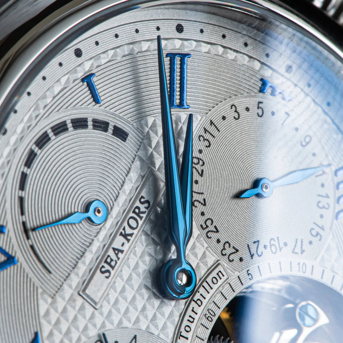 SUGESS 40mm Tourbillon Moonphase Watch | Seagull ST8007