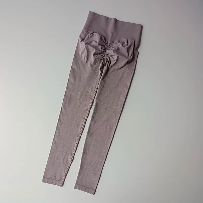 High-Waist Seamless Yoga Leggings – USA-Made Push-Up Fitness & Gym Tights