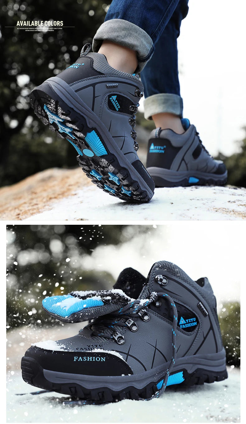 Waterproof Winter Leather Hiking Boots