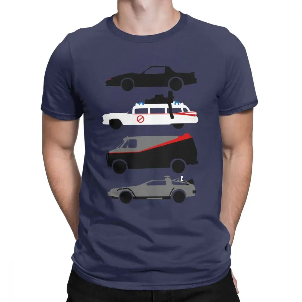 Men's Car Graphic Cotton T-Shirt