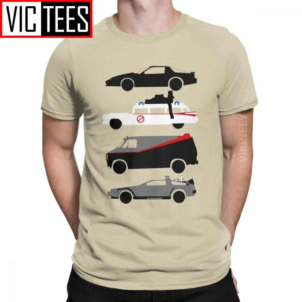 Men's Car Graphic Cotton T-Shirt