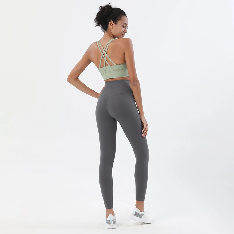 Women's Yoga Set with Sports Bra & High-Waist Leggings