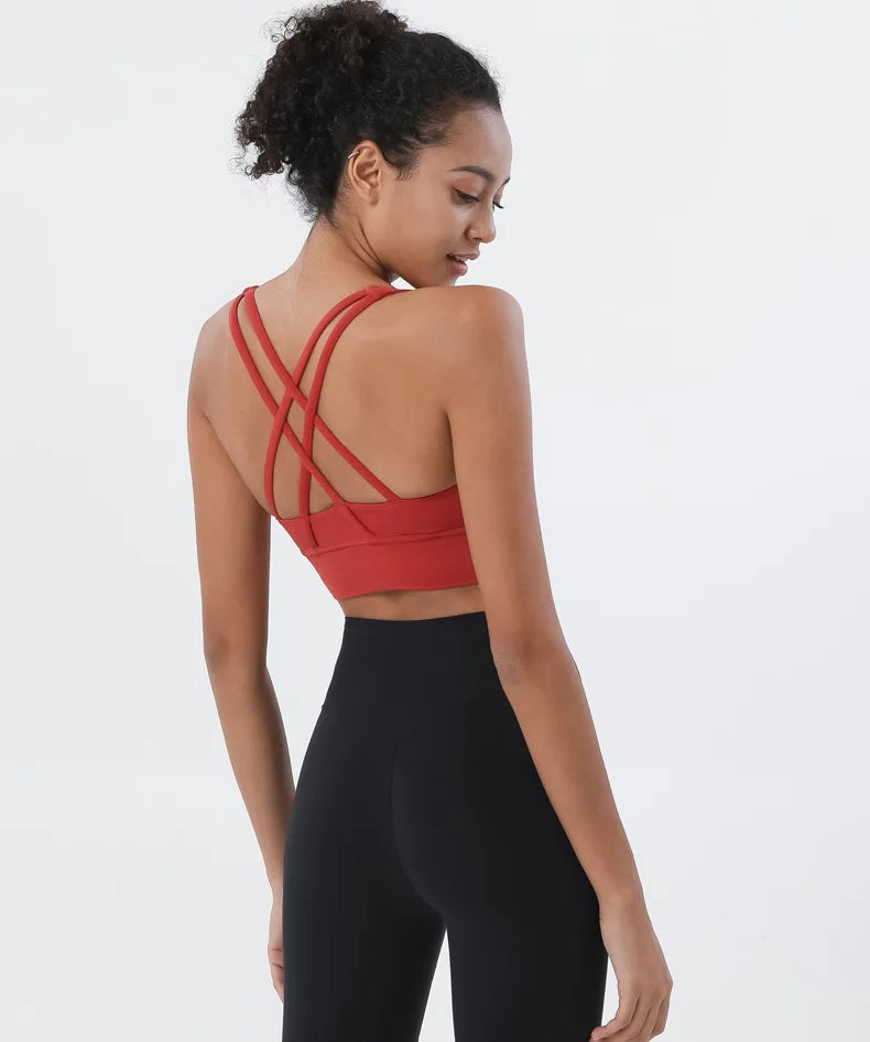 Women's Yoga Set with Sports Bra & High-Waist Leggings