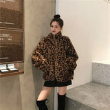 Women's Leopard Print Faux Fur Jacket