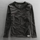 Men's Vintage Bamboo Cotton Long Sleeve Tee