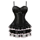 Women's Corset Dress with Straps & Lace | Plus Size Bustier Set