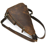 Single Shoulder Bagpack Genuine Leather Chest Bag Outdoor Riding Bag Chest Packs For Biker Men Male Sling Bags Cow Leather