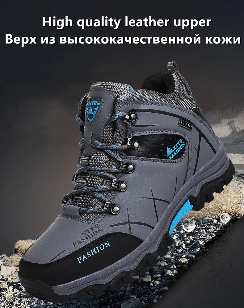 Waterproof Winter Leather Hiking Boots