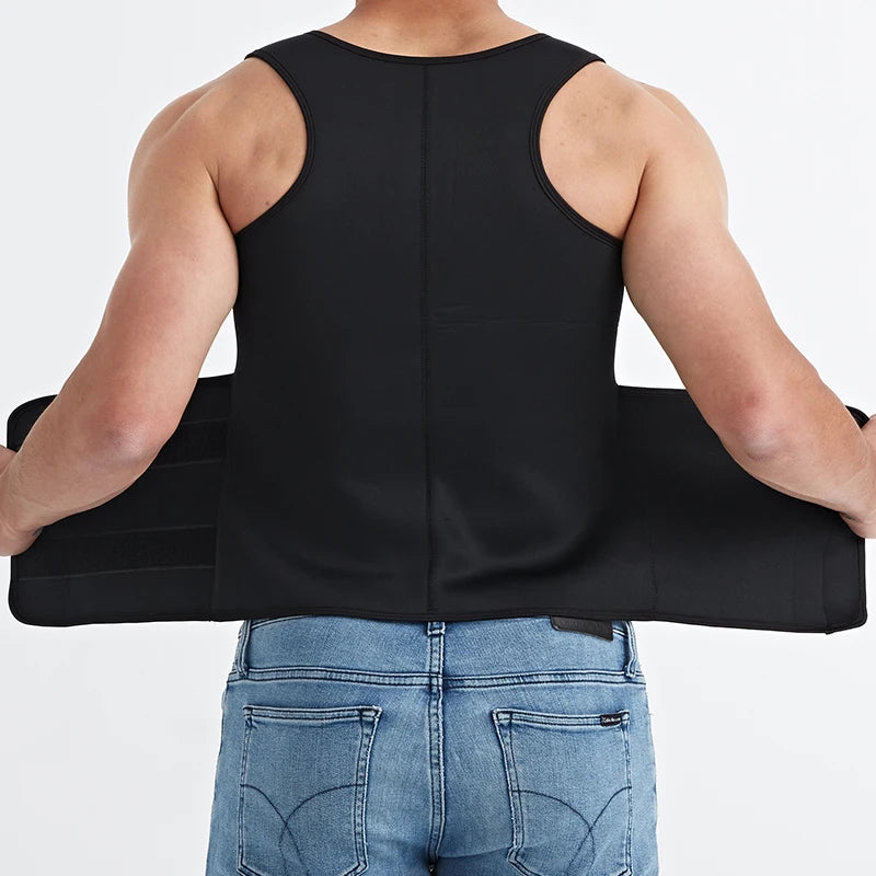 Men Body Shaper Waist Trainer Sauna Suit Sweat Vest Slimming Underwear Weight Loss Shirt Fat Burner Workout Tank Tops Shapewear