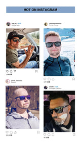 CAPONI Men's Polarized Photochromic Square Sunglasses