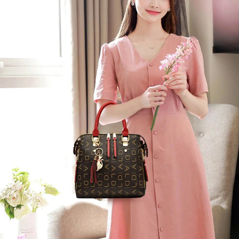 Elegant Tassel PU Leather Tote