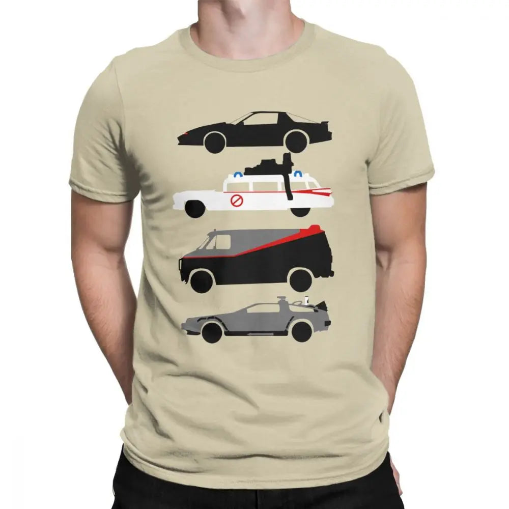 Men's Car Graphic Cotton T-Shirt