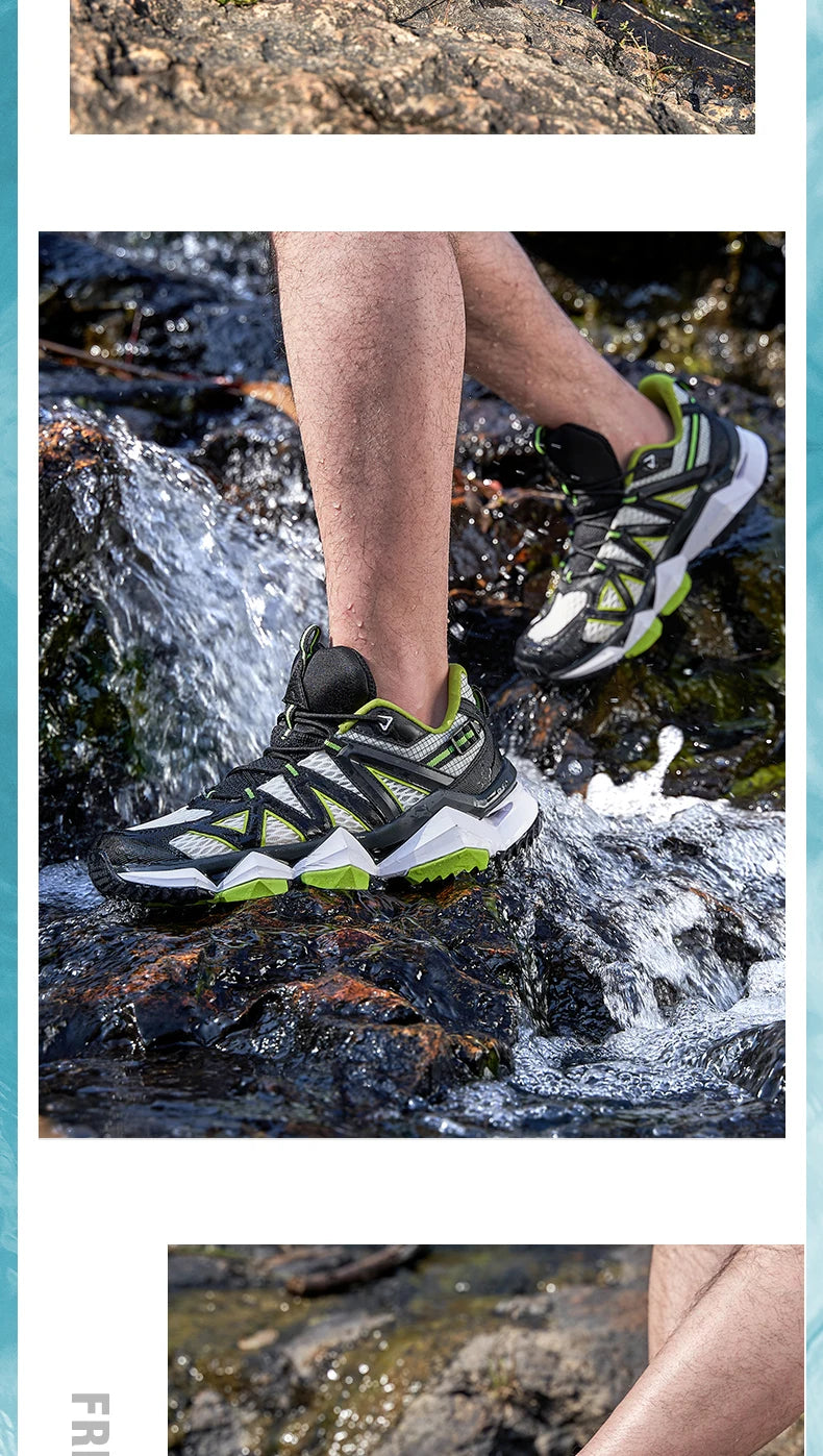 RAX Men's Hiking Shoes Spring  Outdoor Sneakers Men Breathable Mesh Trekking Boots Tactical Walking Ankle Shoes Camping Tourism
