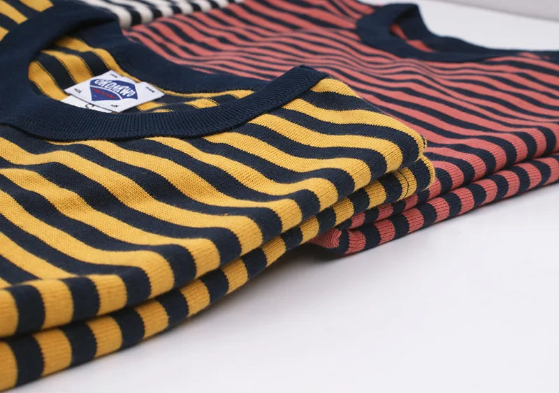 Men’s Striped Cotton Slim Fit T-Shirt