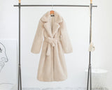 Luxury Faux Rabbit Fur Winter Overcoat