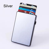 YUECIMIE Gold Thin Pop Up ID RFID Card Holder For Man Slim Men's Card Wallet RFID Creative Credit Card Case For Women Female