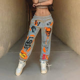 Women's Hippie Cartoon Print Joggers