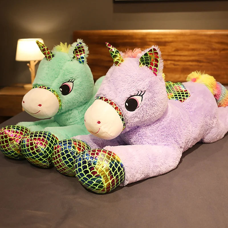 New Arrive High Quality 90-120CM Horse Plush Toys Stuffed Animal Doll Boys Girls  Birthday Gift Home Shop Decor Triver
