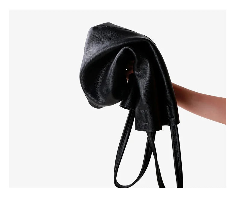 Bag Women 2022 New Summer Genuine Leather Tote Female Casual Fashion Simple Underarm Shoulder Bag Large Capacity Shopper Handbag