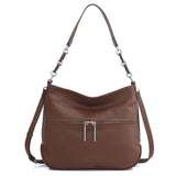 Zency Soft Cowhide Leather Winter Women's Shoulder Bag Casual Commuter High Capacity Female Crossbody Handbag Vintage Shopper