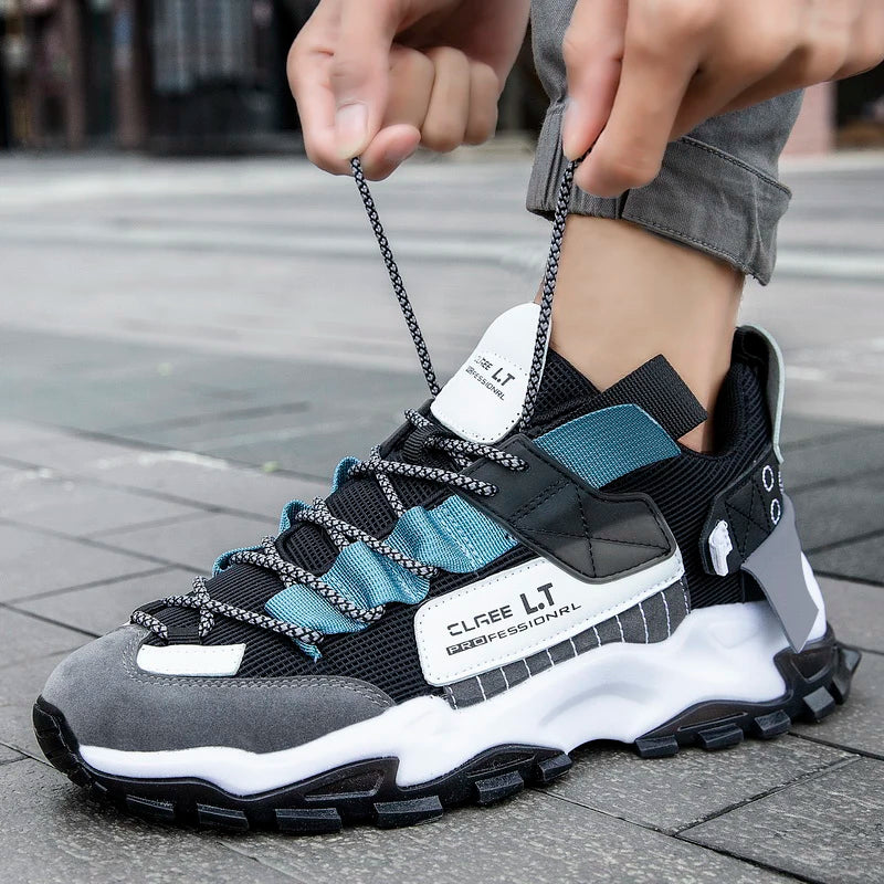 Men's Breathable Mesh Lace-Up Sneakers