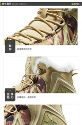 RAX Waterproof Hiking Shoes Men Winter Outdoor Sneakers for Men Snow Boots Plush Mountain Snowboots Outdoor Tourism Jogging Shoe