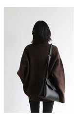 Women's Relaxed Mock Neck Knit Sweater