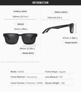 KDEAM All Black Men's Sunglasses Polarized And UV400 Protection Lens Driving Fishing Glasses Mirror With Complete Package