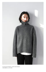 Women's Relaxed Mock Neck Knit Sweater