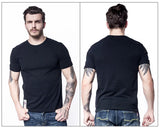 Men's T-Shirt Cotton Solid Color T Shirt Men Casual O-Neck Basic T-Shirt Male High Quality Classical Tops