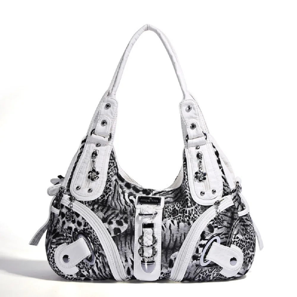 Vintage Bag Women Handbags Brown Leopard Shoulder Bag Top-handle Handbag Fashion Satchel Dumpling Shoulder Bag Tote Hobos