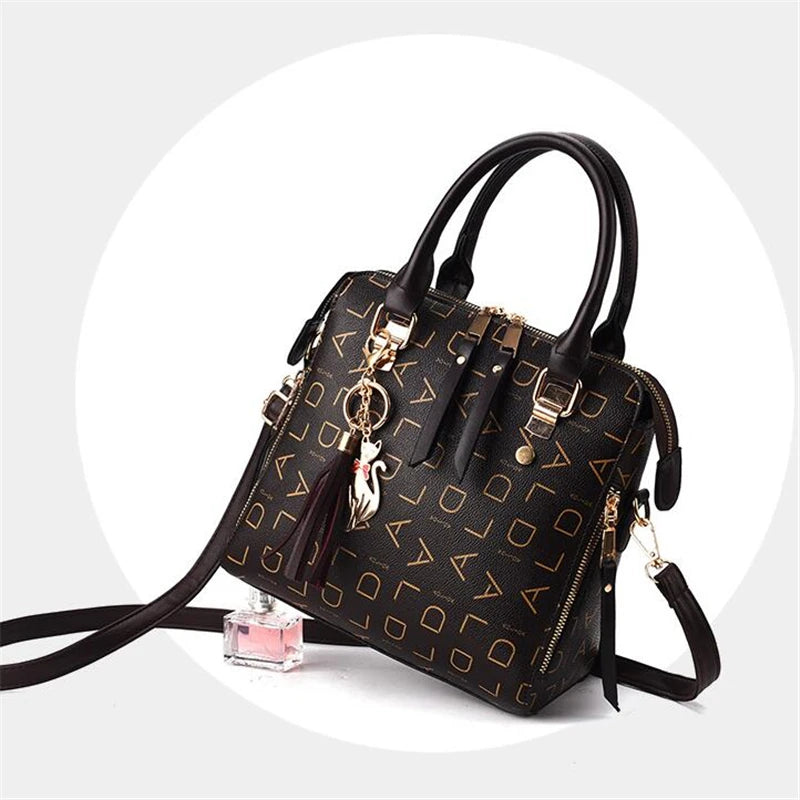 Elegant Tassel PU Leather Tote