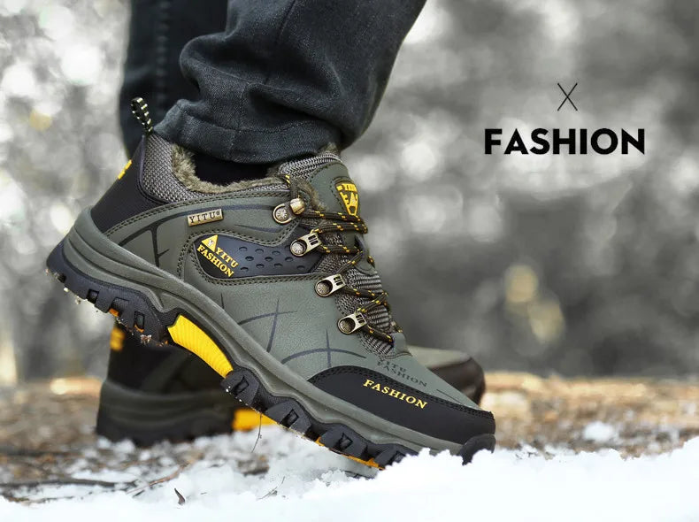 Waterproof Winter Leather Hiking Boots