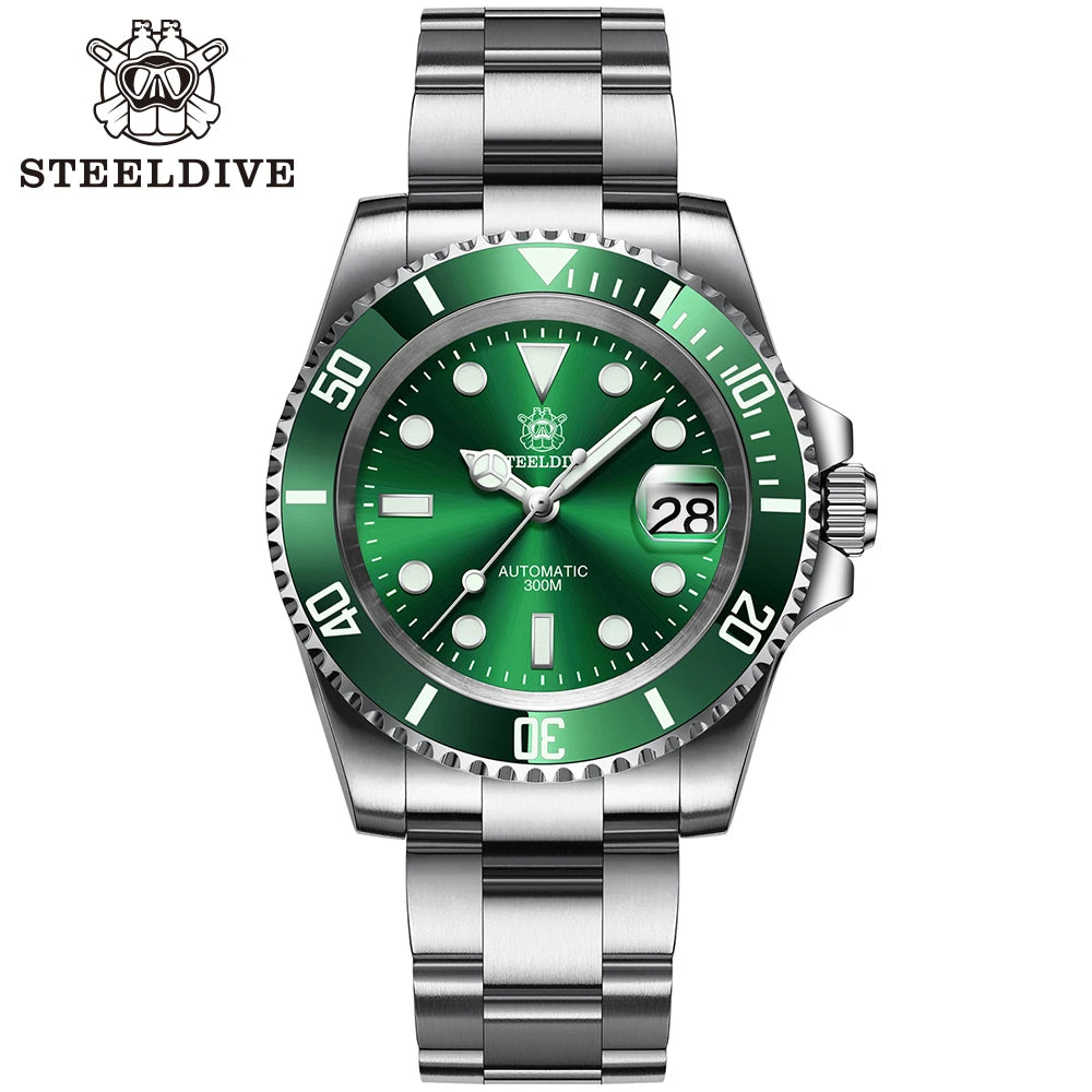 SD1953 Hot Selling Ceramic Bezel 41mm Steeldive 30ATM Water Resistant NH35 Automatic Mens Dive Watch