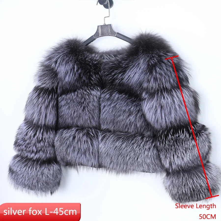Luxury Women’s Real Raccoon & Fox Fur Jacket | Premium Winter Outerwear