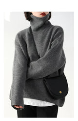 Women's Relaxed Mock Neck Knit Sweater