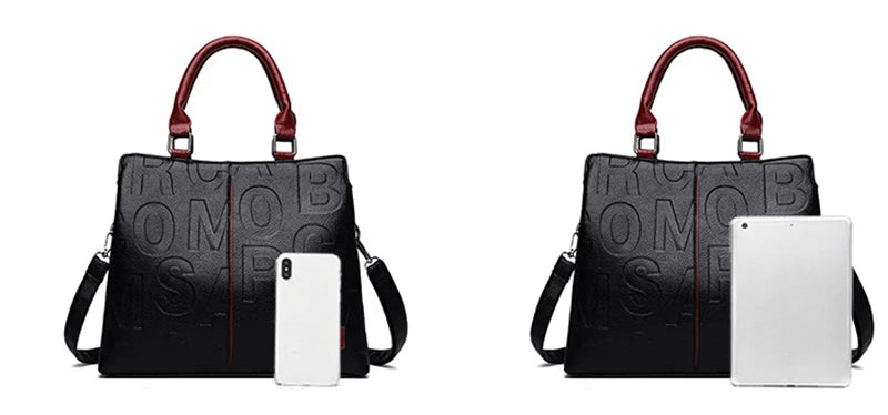 Luxury PU Leather Large Capacity Crossbody Bag – USA-Made Designer Women’s Travel Tote & Shoulder Satchel