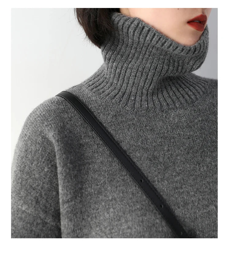 Women's Relaxed Mock Neck Knit Sweater