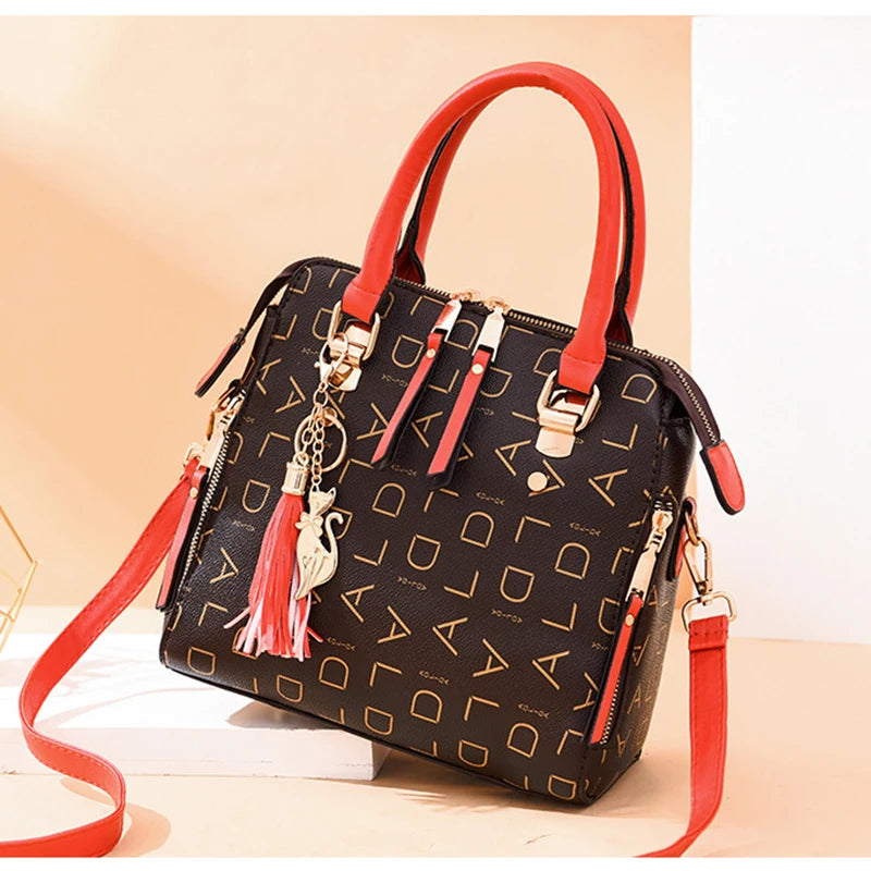 Elegant Tassel PU Leather Tote