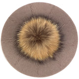 Women's Knit Beret with Oversized Pom Pom | Geebro
