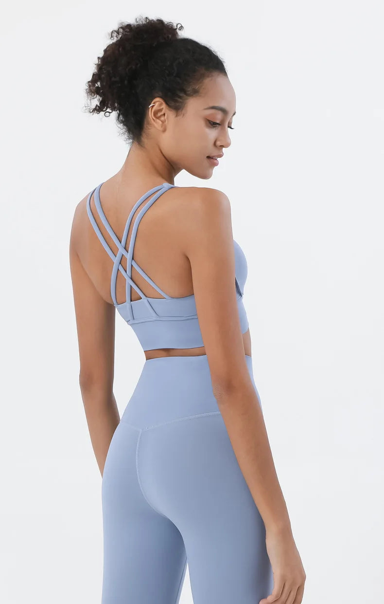 Women's Yoga Set with Sports Bra & High-Waist Leggings