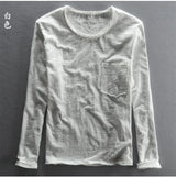 Men's Vintage Bamboo Cotton Long Sleeve Tee