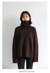Women's Relaxed Mock Neck Knit Sweater